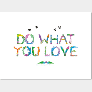 DO WHAT YOU LOVE - tropical word art Posters and Art